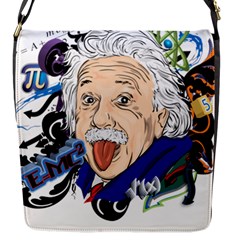 Albert Einstein Physicist Flap Closure Messenger Bag (s) by Cowasu