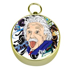 Albert Einstein Physicist Gold Compasses by Cowasu