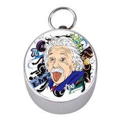 Albert Einstein Physicist Mini Silver Compasses by Cowasu