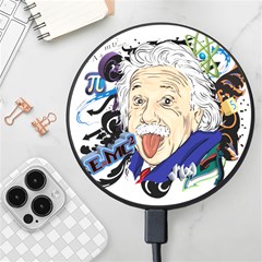 Albert Einstein Physicist Wireless Fast Charger(black) by Cowasu