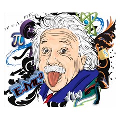 Albert Einstein Physicist Premium Plush Fleece Blanket (small) by Cowasu