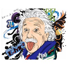 Albert Einstein Physicist Premium Plush Fleece Blanket (medium) by Cowasu