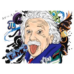 Albert Einstein Physicist Premium Plush Fleece Blanket (extra Small) by Cowasu