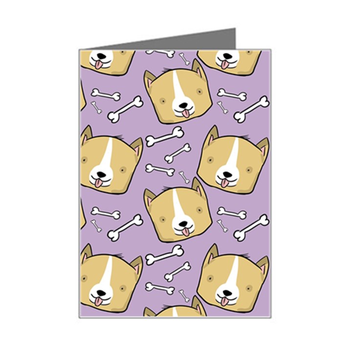 Corgi Pattern Mini Greeting Card