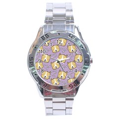 Corgi Pattern Stainless Steel Analogue Watch by Cowasu