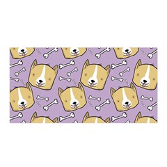 Corgi Pattern Satin Wrap 35  X 70  by Cowasu