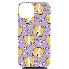 Corgi Pattern Iphone 14 Black Uv Print Case by Cowasu