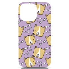 Corgi Pattern Iphone 14 Pro Max Black Uv Print Case by Cowasu