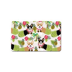 Corgis Hula Pattern Magnet (name Card) by Cowasu