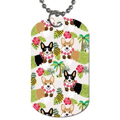 Corgis Hula Pattern Dog Tag (one Side) by Cowasu