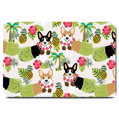 Corgis Hula Pattern Large Doormat by Cowasu