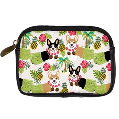 Corgis Hula Pattern Digital Camera Leather Case by Cowasu