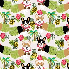 Corgis Hula Pattern Play Mat (square) by Cowasu