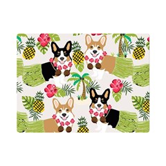 Corgis Hula Pattern Premium Plush Fleece Blanket (mini) by Cowasu