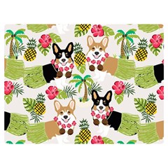 Corgis Hula Pattern Premium Plush Fleece Blanket (extra Small) by Cowasu