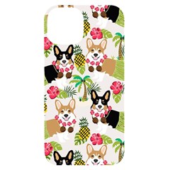 Corgis Hula Pattern Iphone 14 Black Uv Print Case by Cowasu