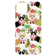 Corgis Hula Pattern Iphone 14 Plus Black Uv Print Case by Cowasu