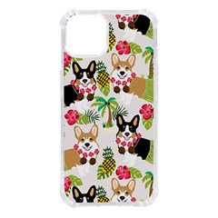 Corgis Hula Pattern Iphone 14 Tpu Uv Print Case by Cowasu