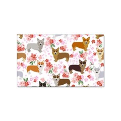 Corgis Corgi Pattern Sticker (rectangular) by Cowasu