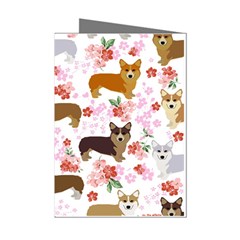 Corgis Corgi Pattern Mini Greeting Cards (pkg Of 8) by Cowasu