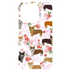 Corgis Corgi Pattern Iphone 14 Pro Black Uv Print Case by Cowasu