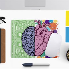 Brain-heart-balance-emotion Small Mousepad by Cowasu