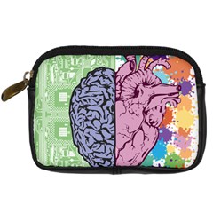 Brain-heart-balance-emotion Digital Camera Leather Case by Cowasu