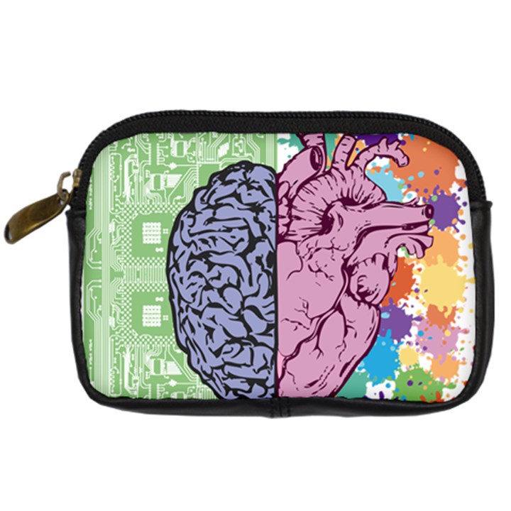 Brain-heart-balance-emotion Digital Camera Leather Case