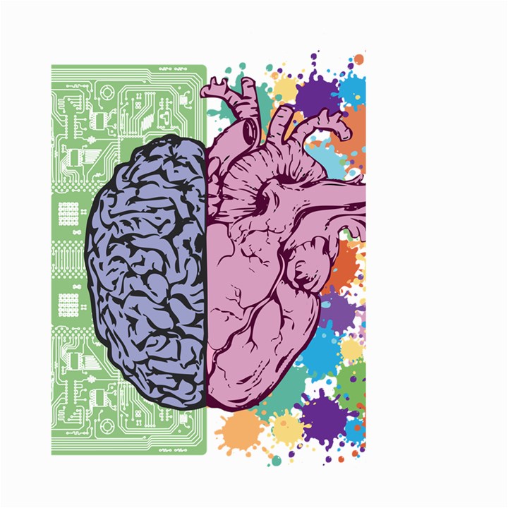 Brain-heart-balance-emotion Small Garden Flag (Two Sides)