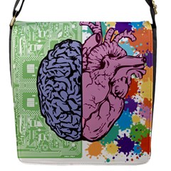 Brain-heart-balance-emotion Flap Closure Messenger Bag (s) by Cowasu