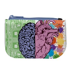 Brain-heart-balance-emotion Large Coin Purse by Cowasu