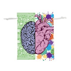 Brain-heart-balance-emotion Lightweight Drawstring Pouch (l) by Cowasu