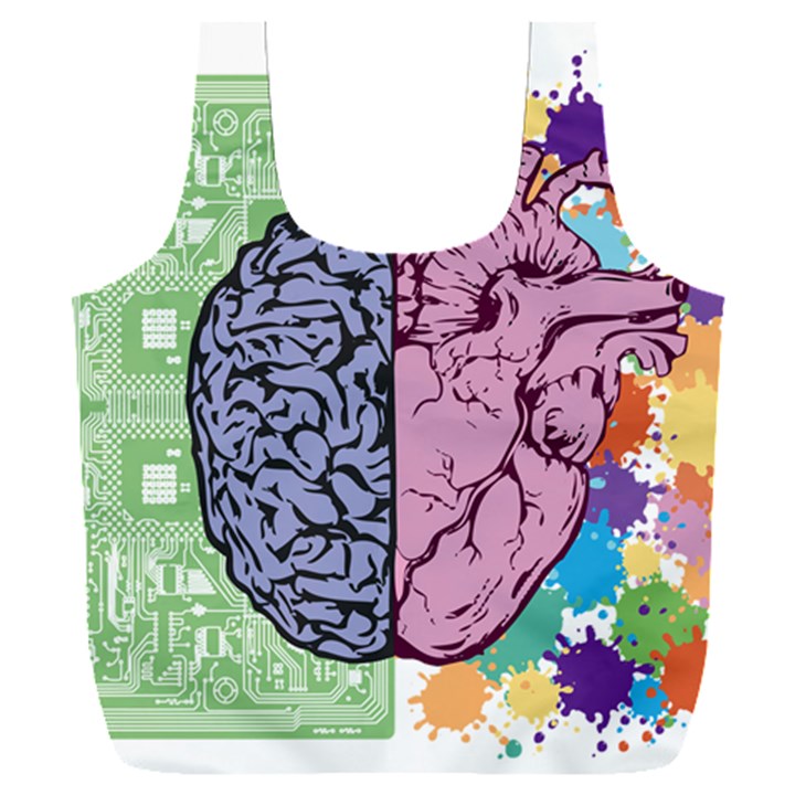 Brain-heart-balance-emotion Full Print Recycle Bag (XXL)