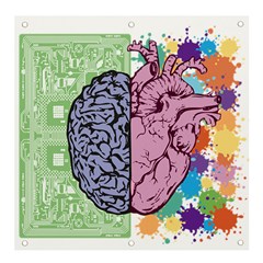 Brain-heart-balance-emotion Banner And Sign 4  X 4  by Cowasu