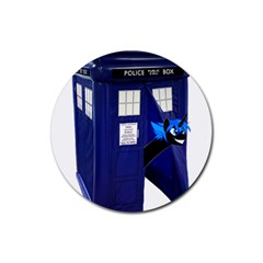 Tardis-doctor-who Rubber Round Coaster (4 Pack) by Cowasu