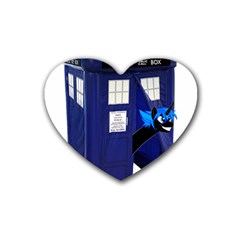 Tardis-doctor-who Rubber Coaster (heart) by Cowasu