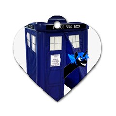 Tardis-doctor-who Dog Tag Heart (two Sides) by Cowasu