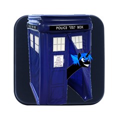 Tardis-doctor-who Square Metal Box (black) by Cowasu