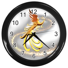 Phoenix Wall Clock (black) by Cowasu