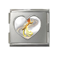 Phoenix Mega Link Heart Italian Charm (18mm)