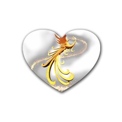 Phoenix Rubber Heart Coaster (4 pack)