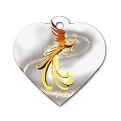 Phoenix Dog Tag Heart (One Side)