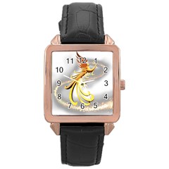 Phoenix Rose Gold Leather Watch 