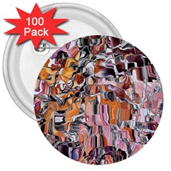 Pour Blend Smudged  3  Buttons (100 Pack)  by kaleidomarblingart