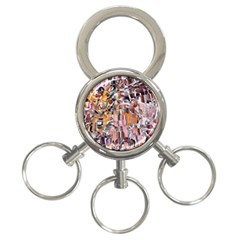 Pour Blend Smudged  3-ring Key Chain by kaleidomarblingart