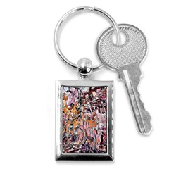 Pour Blend Smudged  Key Chain (rectangle) by kaleidomarblingart