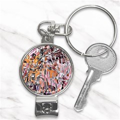 Pour Blend Smudged  Nail Clippers Key Chain by kaleidomarblingart