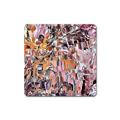 Pour Blend Smudged  Square Magnet by kaleidomarblingart