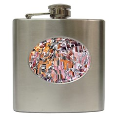 Pour Blend Smudged  Hip Flask (6 Oz) by kaleidomarblingart