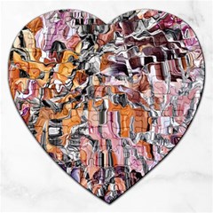 Pour Blend Smudged  Jigsaw Puzzle (heart) by kaleidomarblingart